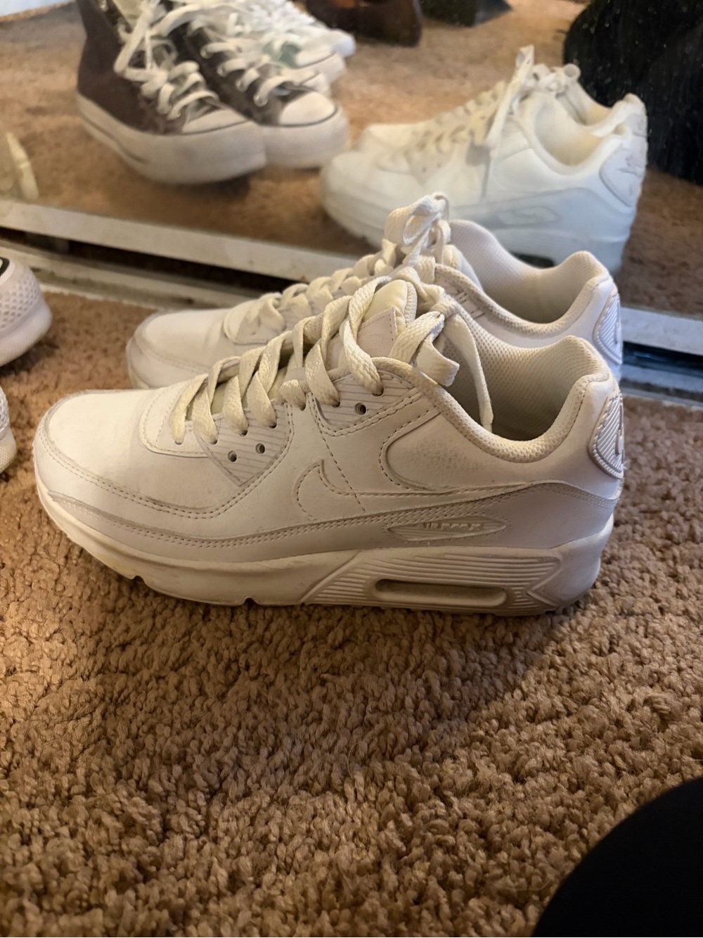 Nike White Leather Low-Top Sneakers